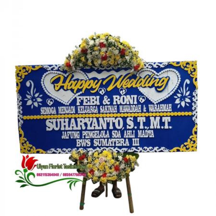 Karangan Bunga Papan Happy Wedding Tasikmalaya 14