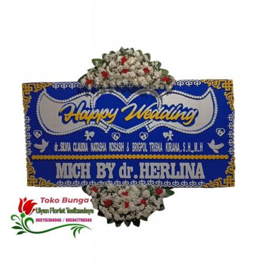 Karangan Bunga Papan Happy Wedding Tasikmalaya 17