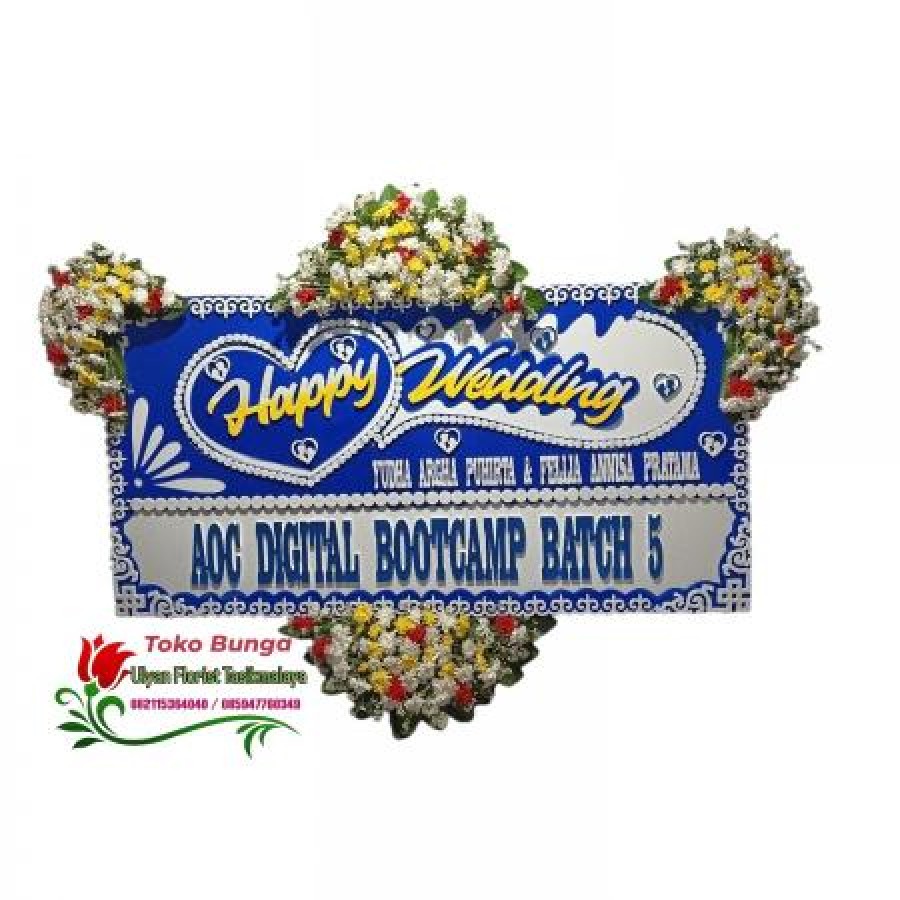 Karangan Bunga Papan Happy Wedding Tasikmalaya 19