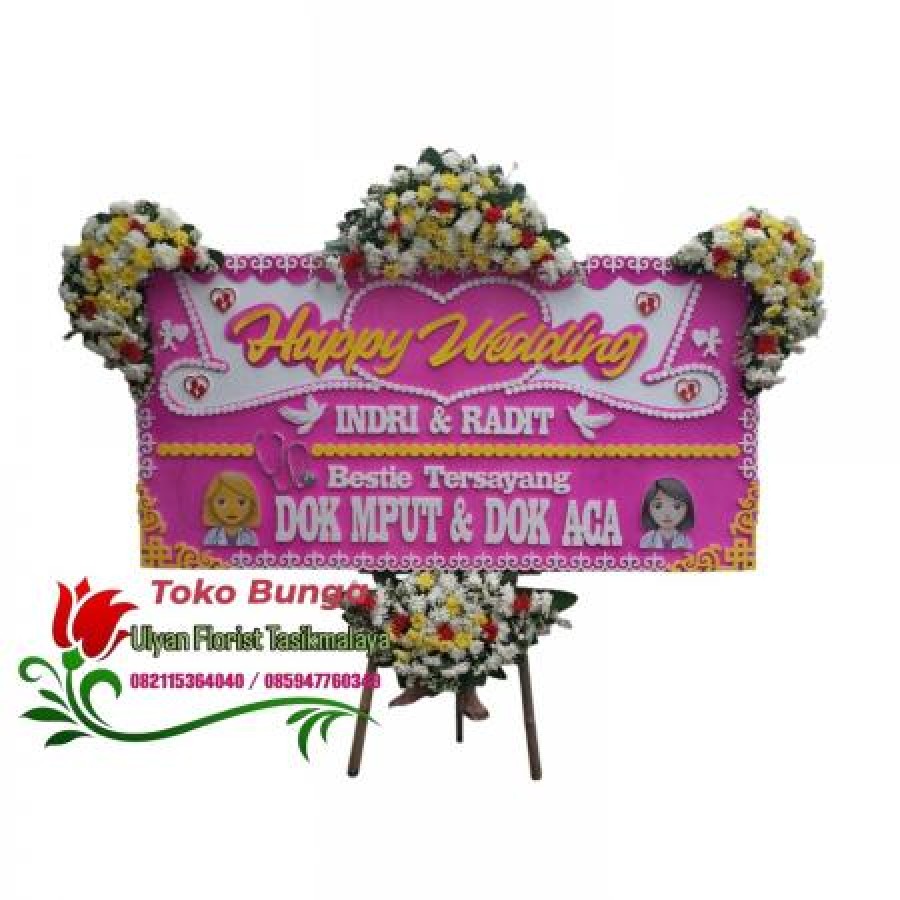 Karangan Bunga Papan Happy Wedding Tasikmalaya 20