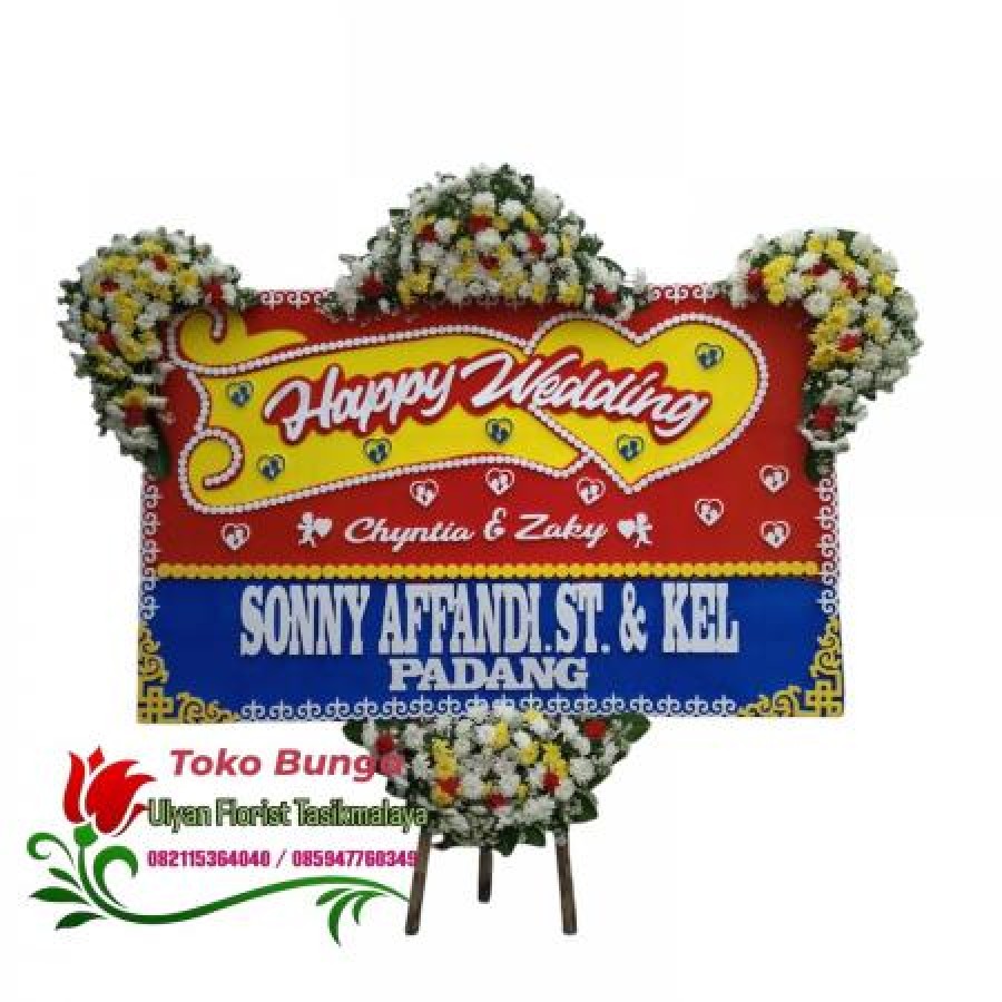Karangan Bunga Papan Happy Wedding Tasikmalaya 22