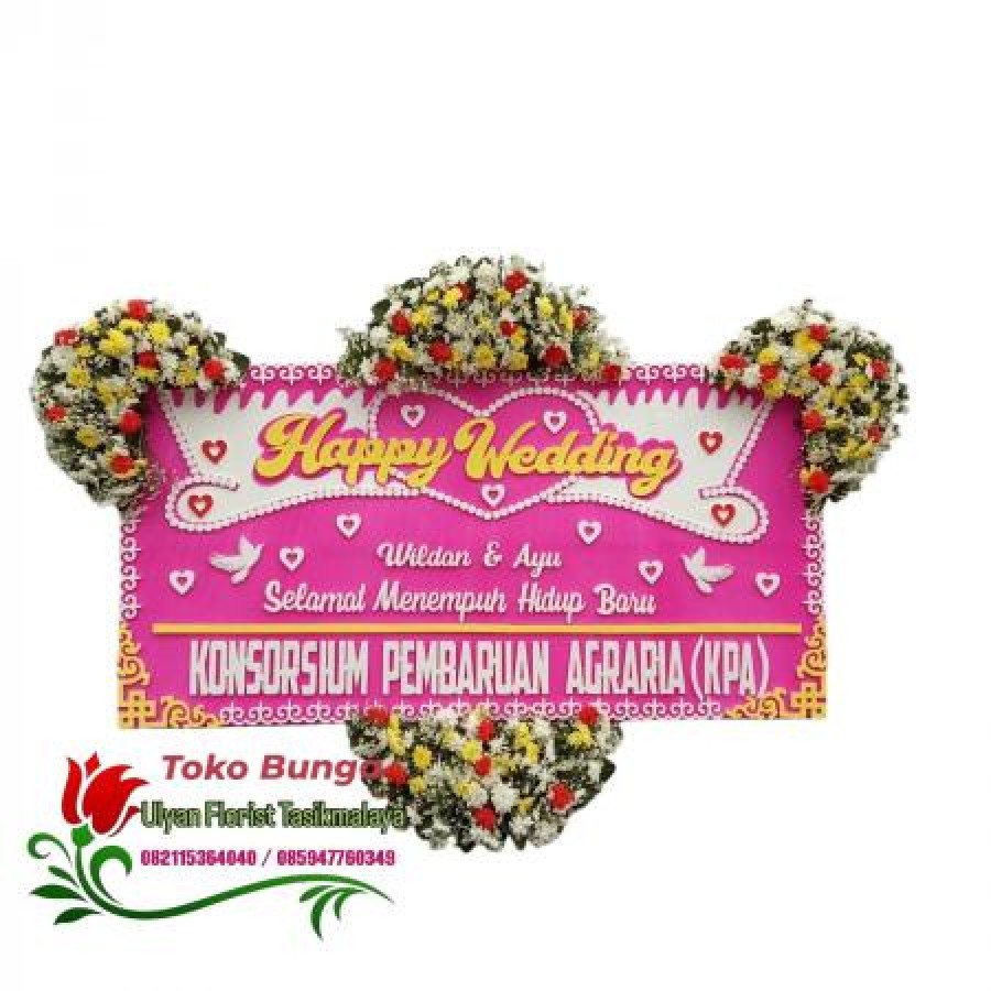Karangan Bunga Papan Happy Wedding Tasikmalaya 31