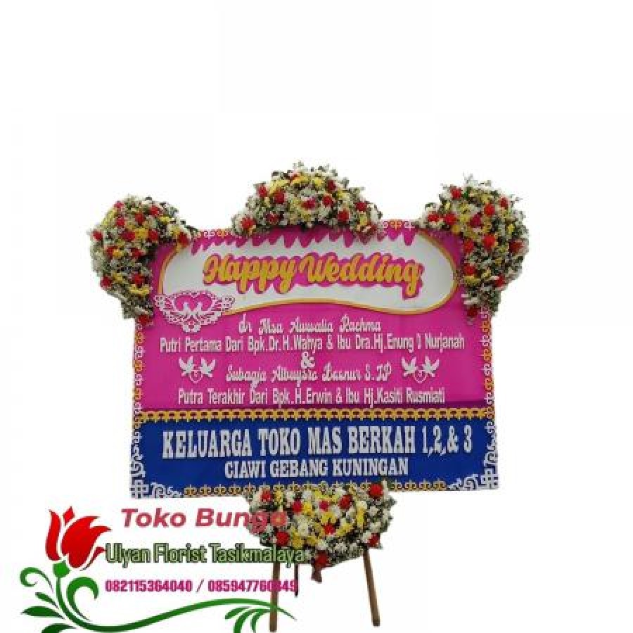 Karangan Bunga Papan Happy Wedding Tasikmalaya 39