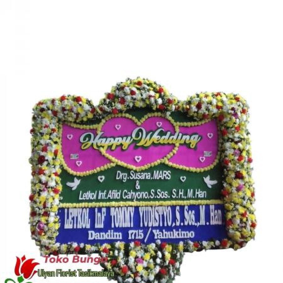 Karangan Bunga Papan Happy Wedding Tasikmalaya 48