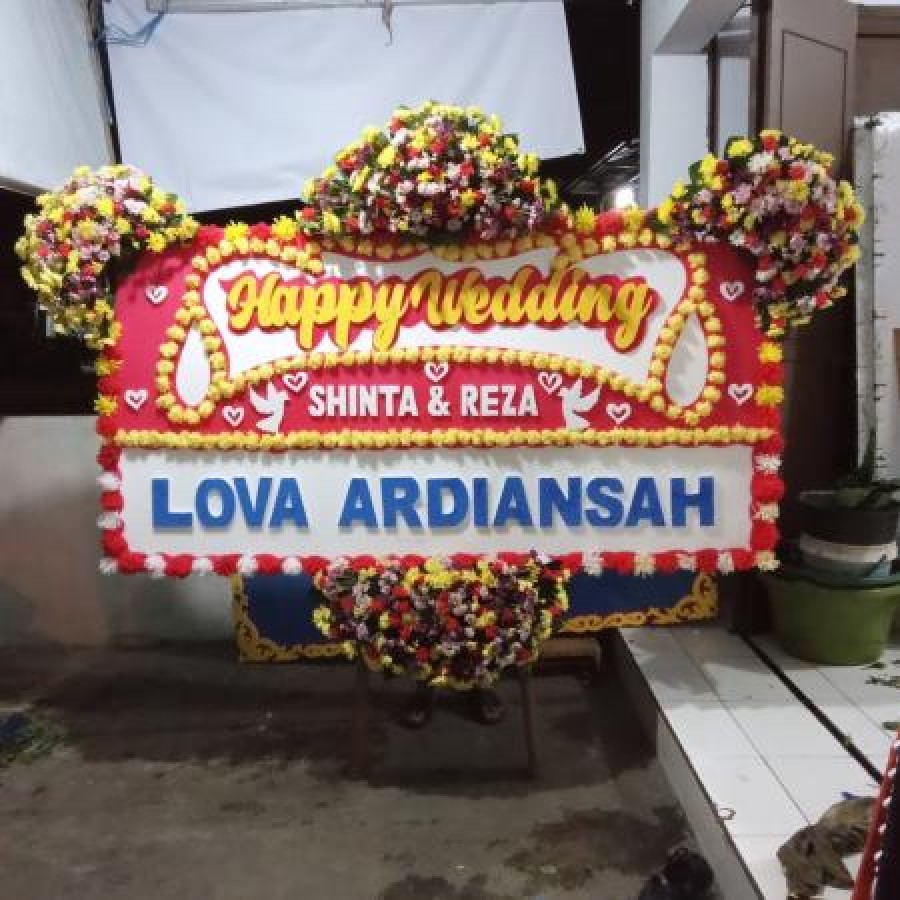 Karangan Bunga Papan Happy Wedding Tasikmalaya 51